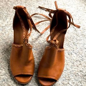 Frye stacked heels
